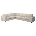 IKEA VIMLE ВІМЛЕ 5-місний кутовий диван, з широкими підлокітниками / Gunnared бежевий 39401799 394.017.99
