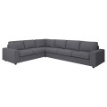 IKEA VIMLE ВІМЛЕ Чохол для 4-місного кутового дивана, 5-місний, з широкими підлокітниками / Gunnared середньо-сірий 79424242 794.242.42