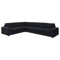 IKEA VIMLE ВІМЛЕ Чохол для 4-місного кутового дивана, 5-місний, з широкими підлокітниками / Saxemara чорно-синій 69424233 | 694.242.33