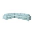 IKEA VIMLE ВІМЛЕ Чохол для 4-місного кутового дивана, 5-місний, з широкими підлокітниками / Saxemara блакитний 29424230 294.242.30