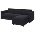 IKEA VIMLE ВІМЛЕ Чохол на 3-місний диван з козеткою, Saxemara чорно-блакитний 49399381 493.993.81