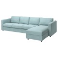 IKEA VIMLE ВІМЛЕ Чохол 4-місного дивана з козеткою, Saxemara світло-блакитний 29399527 | 293.995.27