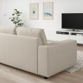 IKEA VIMLE ВІМЛЕ 5-місний кутовий диван, з широкими підлокітниками / Gunnared бежевий 39401799 394.017.99