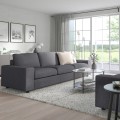 IKEA VIMLE ВІМЛЕ 3-місний диван, з широкими підлокітниками / Gunnared середньо-сірий 19401333 194.013.33
