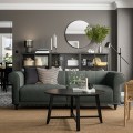IKEA VISKAFORS ВІСКАФОРС 3-місний диван, Lejde сірий / зелений / коричневий 99443367 | 994.433.67