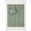H&M Home Комплект постільної білизни з бавовни, Хакі зелений, 150x200 + 50x60 0453850026 0453850026