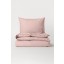 H&M Home Комплект постільної білизни з бавовни, Пудрово-рожевий, Різні розміри 0453850060 0453850060
