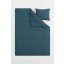 H&M Home Комплект постільної білизни з бавовни, Темно-бірюзовий, Різні розміри 0453850069 0453850069