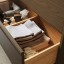 IKEA ÄNGSJÖN / BACKSJÖN Шафа для мийки з висувними ящиками / мийкою / змішувачами, імітація коричневого імітація дуба / сірого каменю, 122x49x71 см 79527829 795.278.29