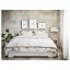 IKEA ASKVOLL АСКВОЛЬ Ліжко двоспальне, білий / Leirsund, 140x200 см 49030500 490.305.00
