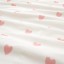 IKEA BARNDRÖM БАРНДРЕМ Підковдра та наволочка, малюнок серце білий / рожевий, 150x200/50x60 см 60504366 605.043.66
