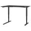 IKEA BEKANT БЕКАНТ Кутовий письмовий стіл лівий / регульована висота, ясеневий шпон чорна морилка / чорний, 160x110 см 29282264 292.822.64