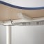 IKEA BEKANT БЕКАНТ Кутовий письмовий стіл лівий / регульована висота, лінолеум синій / білий, 160x110 см 79282313 792.823.13
