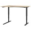 IKEA BEKANT БЕКАНТ Кутовий письмовий стіл лівий / регульована висота, шпон дуба білений / чорний, 160x110 см 79282271 792.822.71
