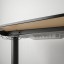 IKEA BEKANT БЕКАНТ Кутовий письмовий стіл правий / регульована висота, ясеневий шпон чорна морилка чорний, 160x110 см 19282387 192.823.87