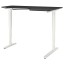 IKEA BEKANT БЕКАНТ Кутовий письмовий стіл правий / регульована висота, ясеневий шпон чорна морилка білий, 160x110 см 89282336 892.823.36