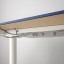 IKEA BEKANT БЕКАНТ Кутовий письмовий стіл правий / регульована висота, лінолеум синій / білий, 160x110 см 69282356 692.823.56