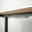 IKEA BEKANT БЕКАНТ Кутовий письмовий стіл правий / регульована висота, білий / чорний, 160x110 см 89022503 890.225.03