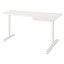 IKEA BEKANT БЕКАНТ Письмовий стіл кутовий, праве, білий, 160x110 см 49006425 490.064.25
