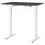 IKEA BEKANT БЕКАНТ Письмовий стіл з регулюванням висоти, ясеневий шпон чорна морилка / білий, 120x80 см 89282242 892.822.42