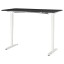 IKEA BEKANT БЕКАНТ Письмовий стіл з регулюванням висоти, ясеневий шпон чорна морилка / білий, 160x80 см 59281847 592.818.47