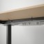 IKEA BEKANT БЕКАНТ Письмовий стіл з регулюванням висоти, шпон дуба білений / чорний, 120x80 см 79282233 792.822.33