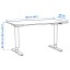 IKEA BEKANT БЕКАНТ Письмовий стіл з регулюванням висоти, лінолеум синій / білий, 160x80 см 09282199 092.821.99