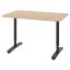 IKEA BEKANT БЕКАНТ Письмовий стіл, шпон дуба білений / чорний, 120x80 см 49282574 492.825.74
