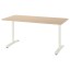 IKEA BEKANT БЕКАНТ Письмовий стіл, шпон дуба білений / білий, 160x80 см 19282679 192.826.79