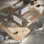 IKEA BEKANT БЕКАНТ Письмовий стіл з регулюванням висоти, шпон дуба білений / білий, 120x80 см 59282248 592.822.48