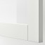 IKEA BESTÅ БЕСТО Комбінація для зберігання з дверцятами, білий / Sindvik біле скло прозоре, 180x42x65 см 79325039 793.250.39