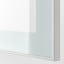 IKEA BESTÅ БЕСТО Комбінація для зберігання з дверцятами, біле Glassvik / біле / світло-зелене прозоре скло, 180x42x65 см 39488820 394.888.20