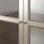 IKEA BILLY БІЛЛІ Вітрина, сірий / ефект металіка, 80x30x202 см 00415603 004.156.03