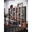IKEA BILLY БІЛЛІ Вітрина, сірий / ефект металіка, 80x30x202 см 00415603 004.156.03