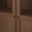 IKEA BILLY БІЛЛІ / OXBERG ОКСБЕРГ Стелаж панельні / скляні дверцята, коричневий ясеневий шпон / скло, 120x30x202 см 29281783 292.817.83