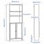 IKEA BILLY БІЛЛІ / OXBERG ОКСБЕРГ Стелаж з дверцятами, шпон дуба білений, 80x30x202 см 99281063 992.810.63