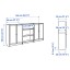 IKEA BILLY / EKET Комбінація для зберігання з дверцятами, коричневий горіх / прозоре скло 69506078 695.060.78