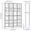 IKEA BILLY / OXBERG Комбінація стелажів скляні двері, коричневий горіх, 160x202 см 39483530 394.835.30