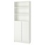IKEA BILLY БІЛЛІ / OXBERG ОКСБЕРГ Стелаж з дверцятами, білий, 80x30x202 см 29281066 292.810.66