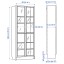 IKEA BILLY / OXBERG Стелаж зі скляними дверима, чорна імітація дуб, 80x30x202 см 59483317 594.833.17