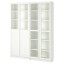 IKEA BILLY БІЛЛІ / OXBERG ОКСБЕРГ Стелаж панельні / скляні дверцята, білий / скло, 160x30x202 см 79280738 792.807.38