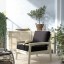 IKEA BONDHOLMEN Крісло для саду, білий / бежевий / ярпенський / дувхольменський антрацит, 62x62 см 79545376 795.453.76