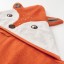 IKEA BRUMMIG БРУММИГ Рушник із капюшоном, форма лисиці / помаранчевий, 70x140 см 80521181 805.211.81