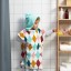 IKEA BUSENKEL Полотенце-пончо с капюшоном, візерунок арлекін / різнобарвний, 70х55 см 30520424 305.204.24