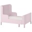 IKEA BUSUNGE БУСУНГЕ Розсувне ліжко, світло-рожевий, 80x200 см 90229017 902.290.17