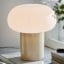 IKEA DEJSA ДЕЙСА Лампа настільна, бежевий / молочне скло, 28 см 90404983 904.049.83