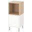 IKEA EKET ЕКЕТ Комбінація шаф з ніжками, білий / білений дуб, 35x35x80 cм 19286413 192.864.13