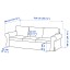 IKEA EKTORP 3-місний диван, Hakebo темно-сірий 39508998 395.089.98