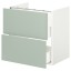 IKEA ENHET ЕНХЕТ Підлогова шафа для умивальника + 2 шухляди, білий / блідий сіро-зелений, 60x42x60 см 09496869 094.968.69
