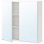 IKEA ENHET ЕНХЕТ Шафа дзеркальна з дверцятами, білий, 80x17x75 cм 19323689 193.236.89
